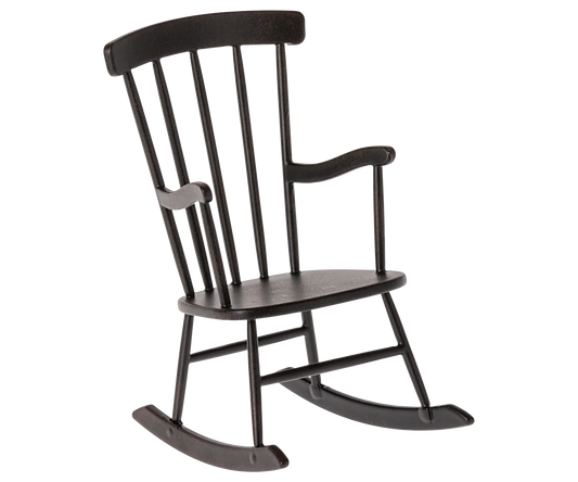 Maileg Rocking Chair Mini Anthracite | Dollhouse Accessories