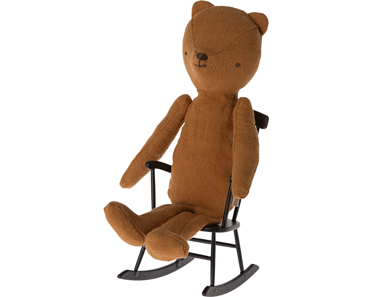 Maileg Rocking Chair Mini Anthracite | Dollhouse Accessories