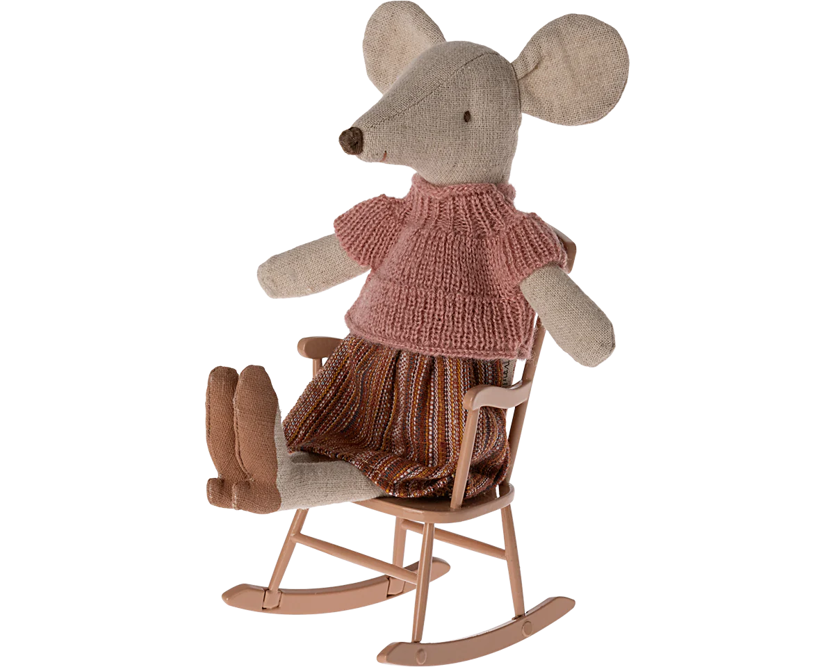 Maileg Pink Rocking Chair | Collectable Dollhouse Furniture