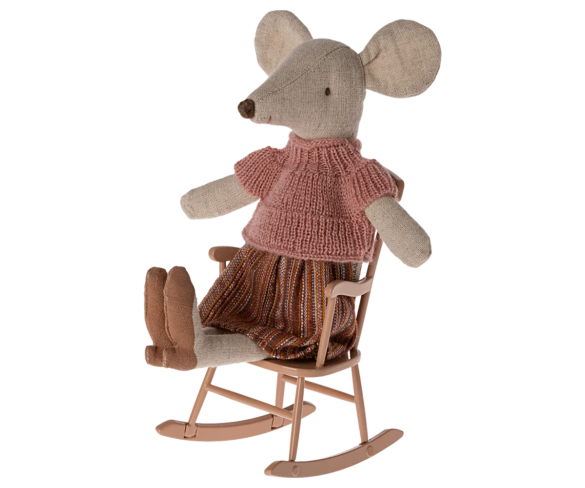 Maileg Pink Rocking Chair | Collectable Dollhouse Furniture