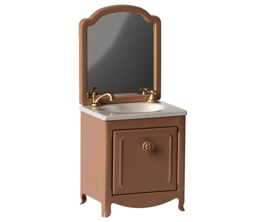 Maileg Sink dresser, Mouse - Dark Powder