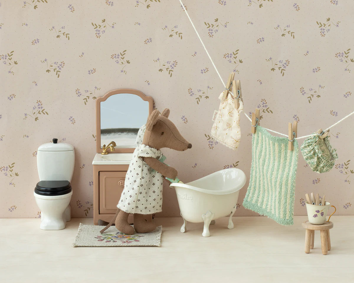 Maileg Sink dresser, Mouse - Dark Powder