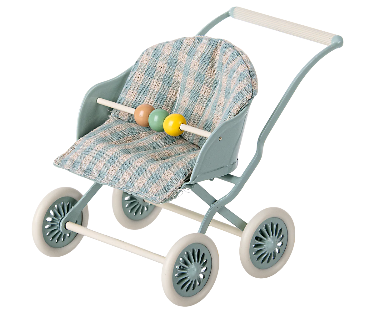 Maileg Stroller Mint | Collectable Dollhouse miniatures