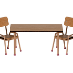 Maileg Table and Chair Set, Mouse - Dark Powder | Dollhouse Furniture