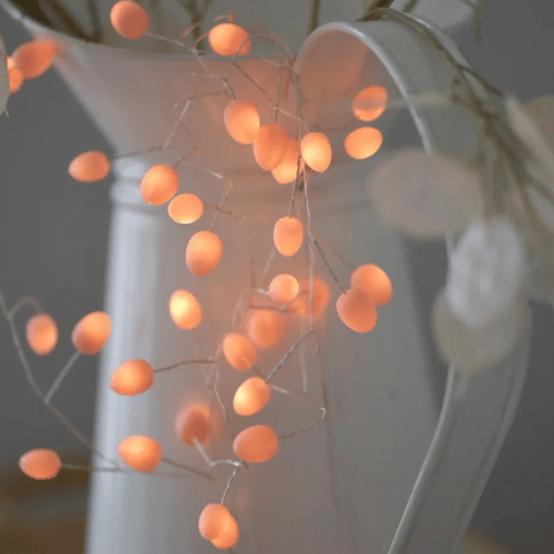 Teardrop Peach String Lights | Indoor Lights