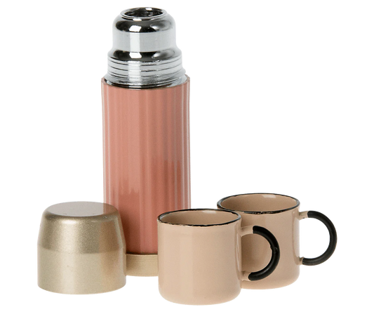 Maileg Miniature Pink Thermos and Cups | Collectable Dollhouse Miniatures