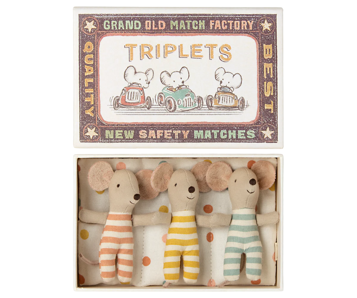 Maileg Triplet Baby Mice | Collectable Heirloom Toys