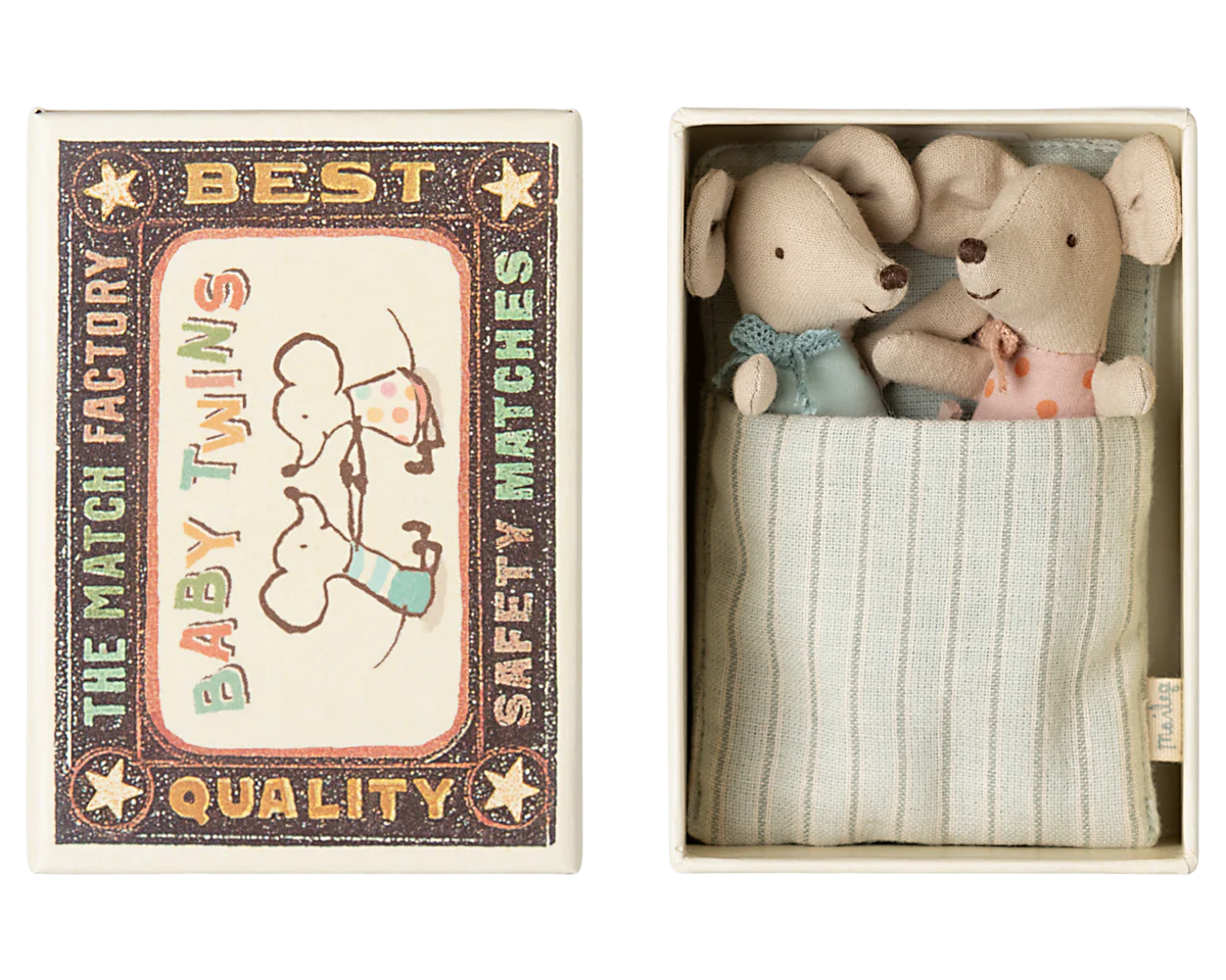 Twins, Baby Mice in Matchbox | Maileg UK