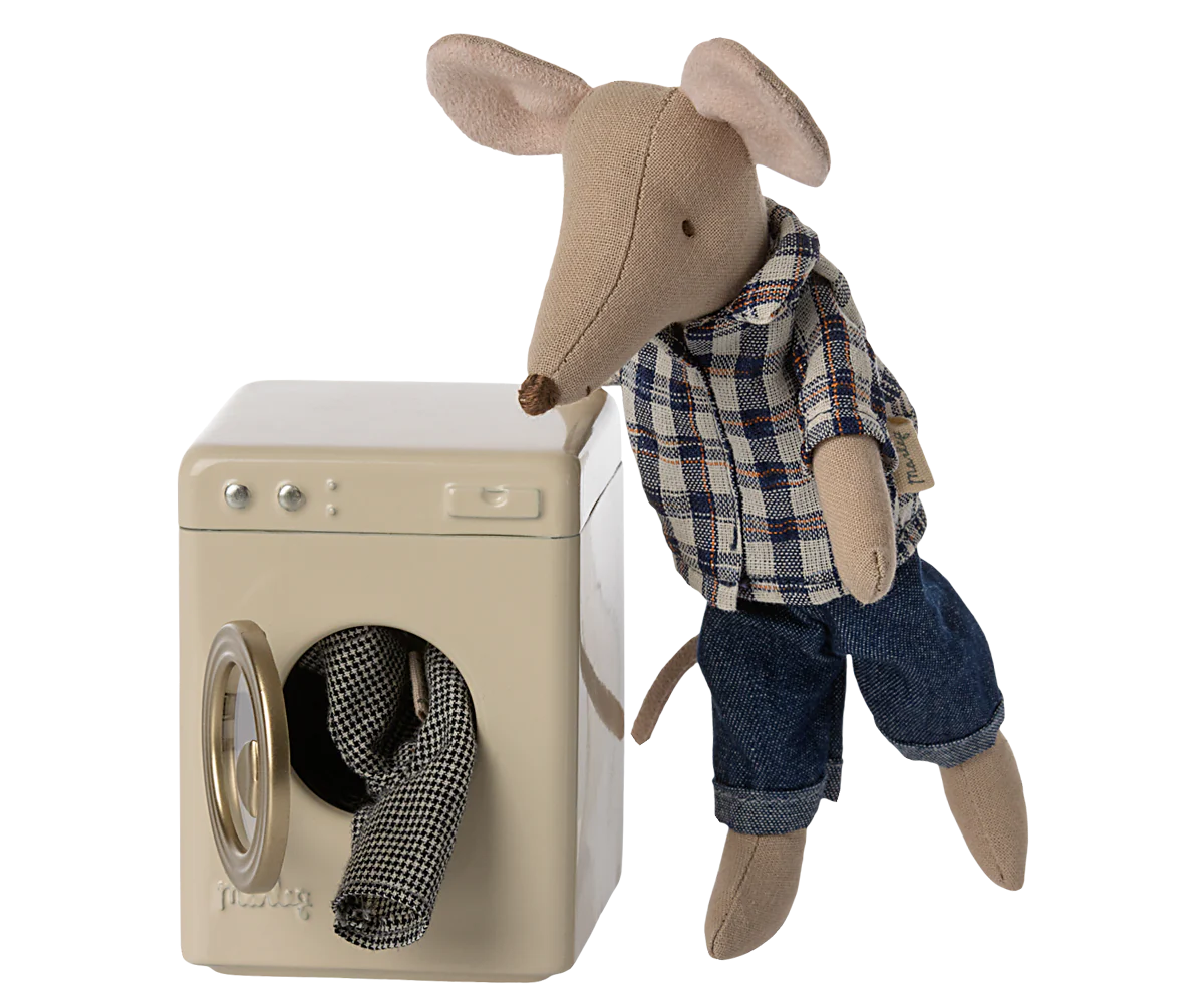 Maileg Washing Machine Mouse | Collectable Dollhouse Furniture