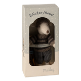 Maileg Winter mouse with ski set, Big brother - Grey